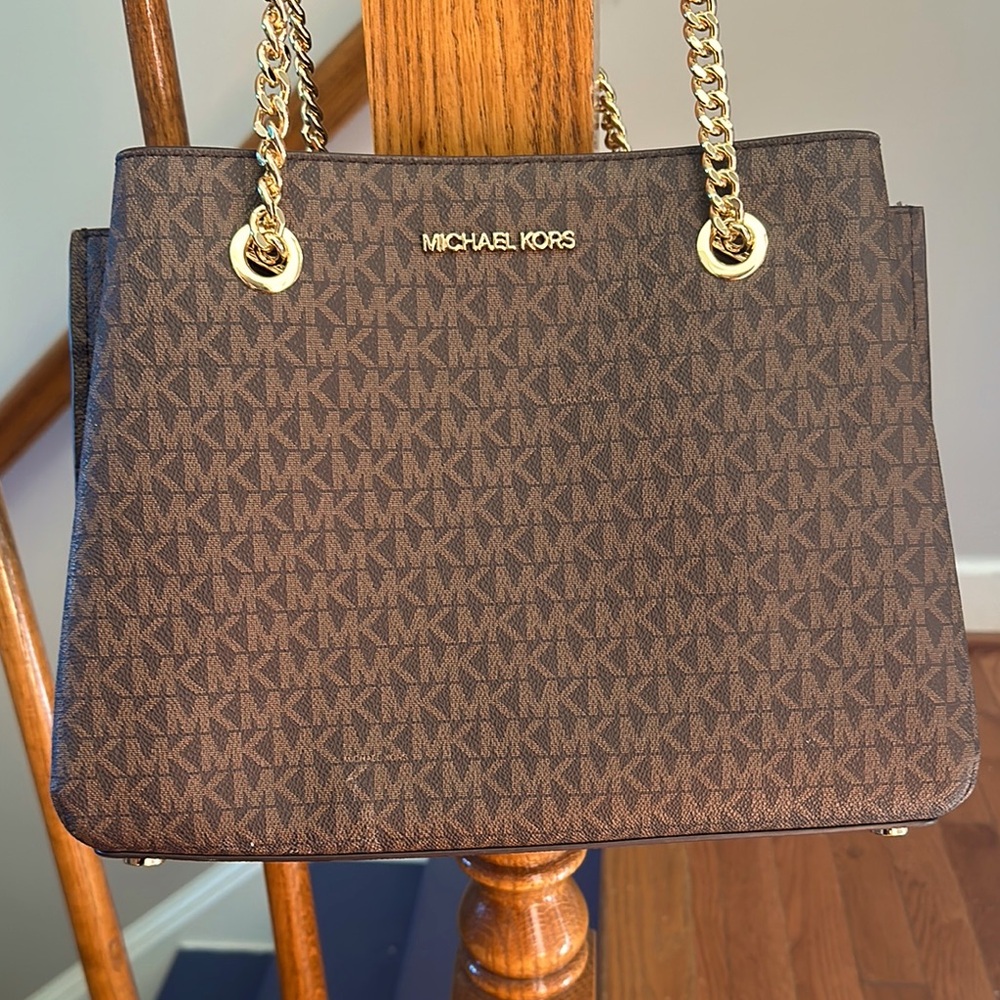 Michael Kors Brown and Gold Bag